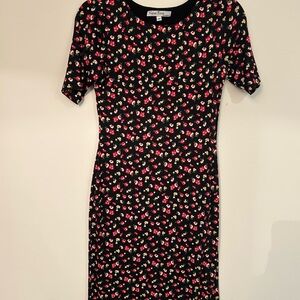 Floral Black Dress